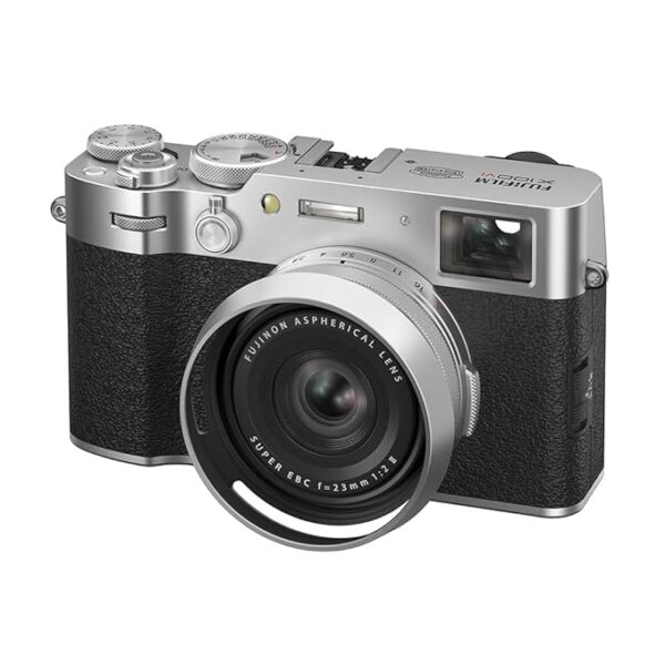 Fujifilm X100VI 40.2 MP Mirrorless Camera with Fixed 23mmF2 Lens (APS-C X-Trans CMOS 5 Sensor, X-Processor 5, Hybrid Viewfinder, LCD Tilt Touchscreen, Face Detection AF, 20 Film Simulations - Black